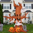 thumbnail image 4 of Joiedomi Árbol inflable de Halloween de 8 pies con fantasma, calabaza y lápida, inflables con LED incorporados para fiesta de Halloween en interiores, exteriores, patio, jardín, decoraciones de césped, 4 of 5
