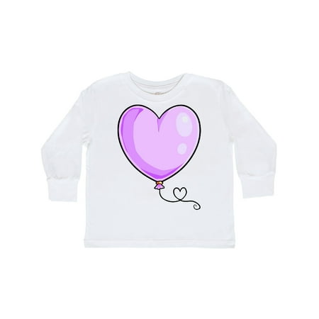 

Inktastic Purple Balloon Heart Gift Toddler Boy or Toddler Girl Long Sleeve T-Shirt