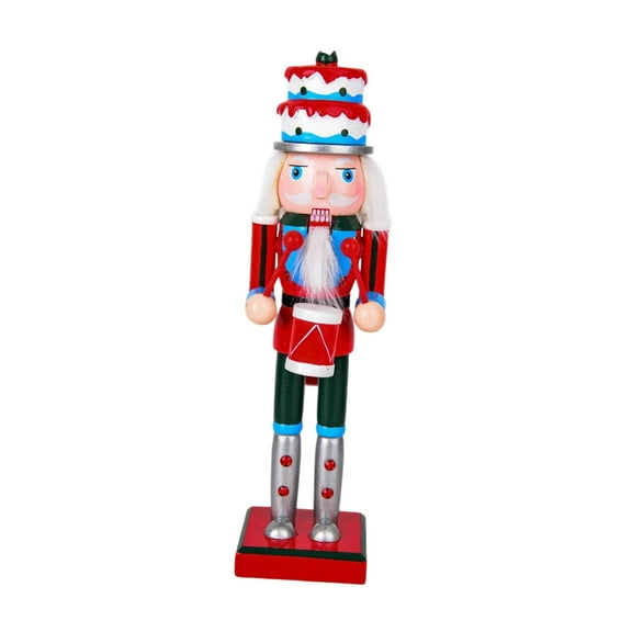 Dualoai Christmas Nutcracker Craft Toy 25cmtall for Thanksgiving Centerpiece Desktop Style A