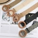 thumbnail image 4 of Cinturón tejido de paja de 2 piezas, cinturón elástico para mujer, cinturón de vestir trenzado bohemio elástico con hebilla de madera, banda delgada para la cintura, 4 of 8