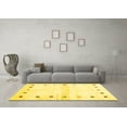 thumbnail image 3 of Ahgly Company Indoor Round Solid Yellow Modern Area Rugs, 8' Round, 3 of 4
