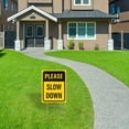 thumbnail image 3 of Please Slow Down Yard Signs with H-Frame Stakes, 12" x 16" Corrugated Plastic Please Slow Down Signs for Yard (Pack of 2), 3 of 6