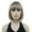 # H16D613 Blonde Highlighted, variant on Short Bob Wig with Flat Bangs for Lady Women, Straight Synthenic Wigs for Cosplay Daily Party, 8 inch, Dark Burgundy Red