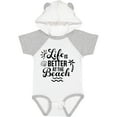 thumbnail image 3 of Inktastic Life is Better at the Beach with Sunshine Seashell and Palm Trees Boys or Girls Baby Bodysuit, 3 of 5