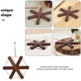 thumbnail image 3 of RENACLIPY wood coaster Wooden Trivets Jute Rope Nonslip 1Set, 3 of 8