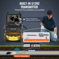 thumbnail image 2 of 9" Sewer Camera 230ft/70m Self-Leveling Drain Camera w/ 512Hz Transmitter, 2 of 12