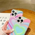 thumbnail image 2 of for iPhone Case,Cute Rainbow Love Heart Camera Lens Protection Soft Shockproof Phone Case (Purple,iPhone 12 Pro Max), 2 of 6