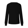 thumbnail image 5 of Aobny Cotton Spring Womens Sweaters Black Long Sleeve Stockinette V-Neck Pullover Fitted Sweaters for Adult Workwear, 5 of 6
