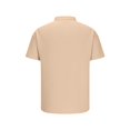 thumbnail image 5 of WREESH Men's Basic Short Sleeve Tee Solid Color Top a Versatile Essential for Every Man's Wardrobe Beige, 5 of 6