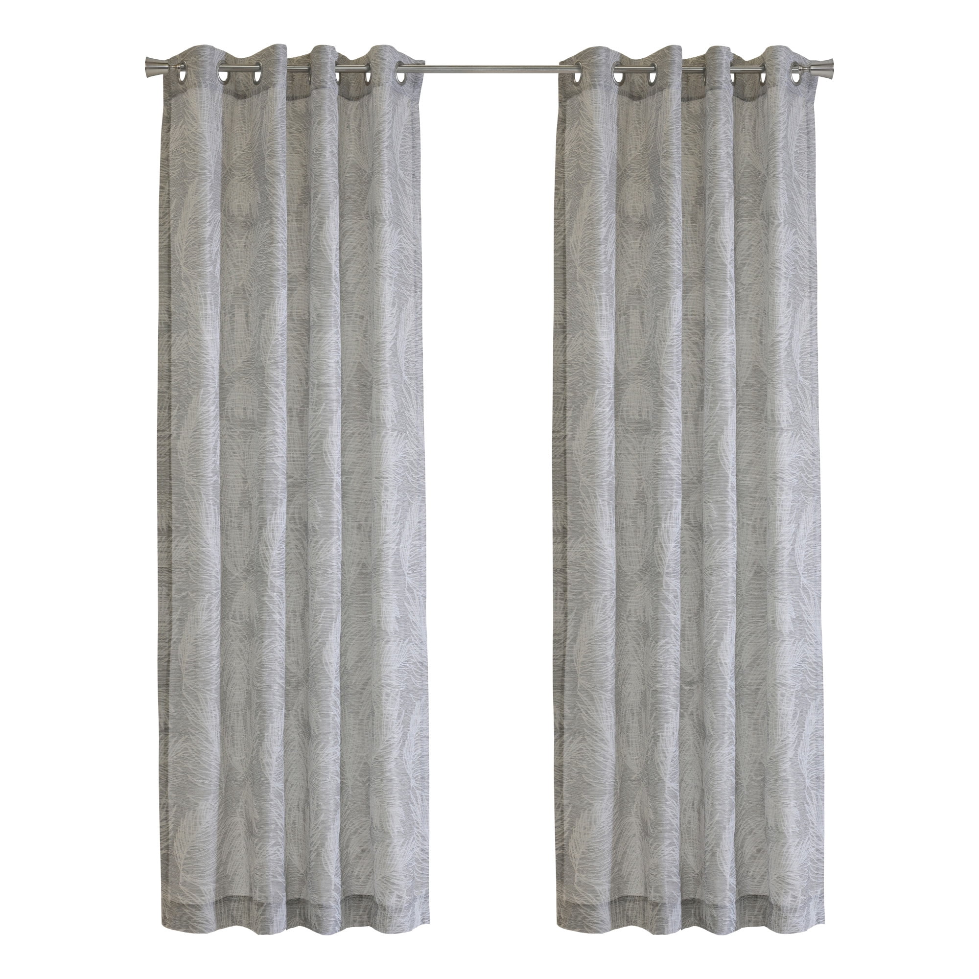 Loft Living Elliott Light Filtering Grommet Indoor Curtain 52 x 84 in Grey