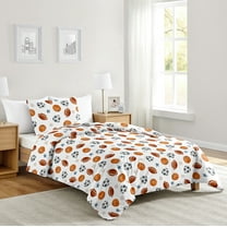 Sweet Jojo Designs Watercolor Sports Theme Boy Twin Bed Comforter Bedding Set 2 Piece
