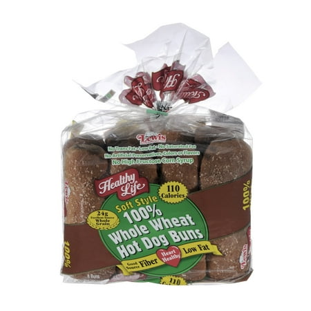 Healthy Life 100% Whole Wheat Hot Dog Buns - 8 CT