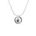 thumbnail image 2 of Delight Jewelry Silvertone Mini Green Tree Frog Gymnastics Ring Charm Necklace, 18", 2 of 4