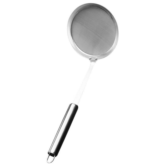 Mesh Stainless Colander 304 Stainless Strainer Spoon Extra Mesh Strainer With Handle Sieve Mesh Colander Spoon Strainer Oil Filter Food Strainer Kitchen Gadget