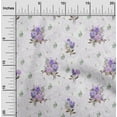 thumbnail image 1 of oneOone Cotton Cambric Fabric Watercolor Leaves & Peony Floral Print Fabric BTY 56 Inch Wide, 1 of 4