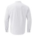 thumbnail image 4 of TAIAOJING Men's Casual Blouse Simple Solid Color Collar Loose Elegant Button Down Shirt, 4 of 5
