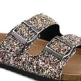 thumbnail image 6 of Pennysue Women's Cork Footbed Slide Sandals Glitter Adjustable Buckle Slipper Shoes with Arch Support 6M, 6 of 7
