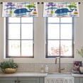 thumbnail image 4 of LALILO Kitchen Curtain Valance Blue Beautiful Mountains Winter Rod Pocket Window Curtain 52"x 18" Set of 2, 4 of 7