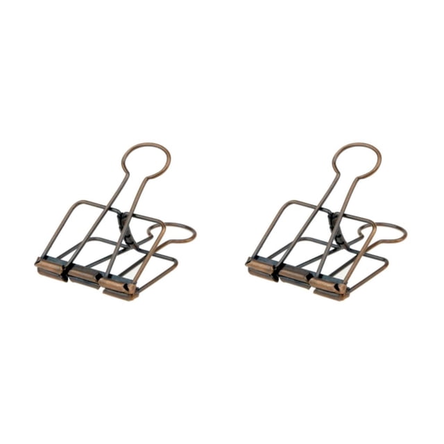 stanreset 1/2/3 20 Pieces Metal Paper Clip Anti-rust Unfading Solid Color Replacement Home Office File Examination Papers Clips Red Bronze 25mm 2PCS