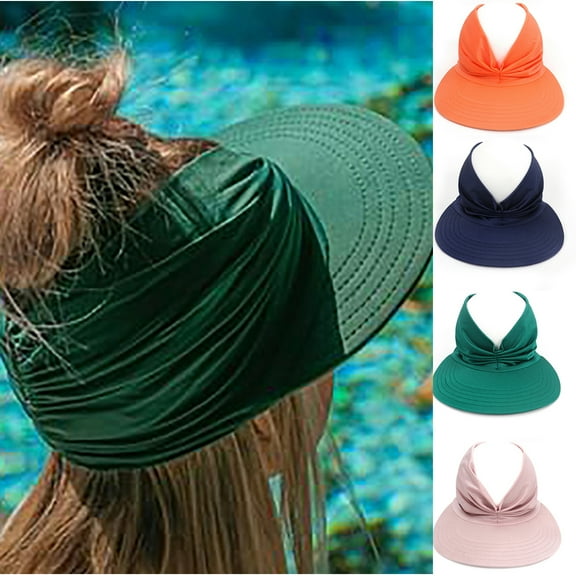Travelwant Sun Visor Hats Wide Brim Visor Hats Adjustable Large Brim Summer Beach Caps for Women