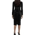 thumbnail image 4 of Nmnitkp Women's Business Skirt Suit Set 2 Piece Office Outfits Notched Lapel Blazer and Pencil Skirt Black,L, 4 of 7