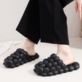 thumbnail image 5 of AUXDIQ Bathroom Slippers Women Men Non Slip House Shoes Shower Sandals Beach Pool Slides, Black, 9/10 US, 5 of 5