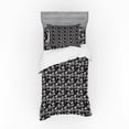 thumbnail image 2 of Ambesonne Tropical Bedding Set 4 Pcs, Exotic Palm Tree Sketch, Queen, Charcoal Grey White, 2 of 3