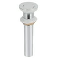 thumbnail image 1 of Tapón de desagüe para lavabo de baño, antiobstrucción, con rebote y tapa protectora, sin orificio de desbordamiento., 1 of 14
