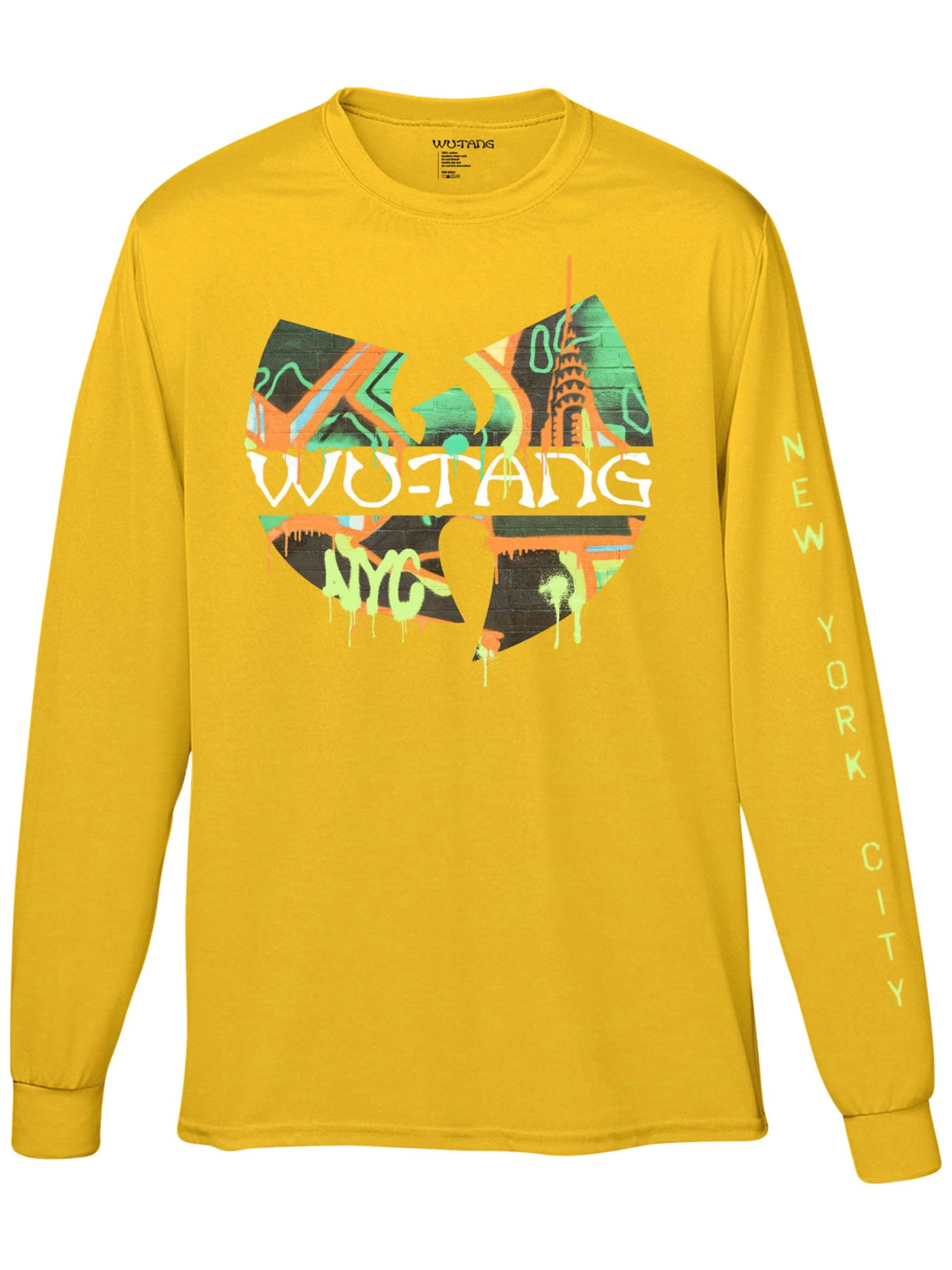 WU-TANG Mens Yellow Graphic Long Sleeve 