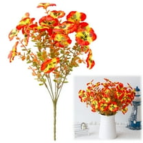 1 Artificial Flower Artificial Flowers Outdoor Fall Flowers for Outside Decoration Plastic Faux Plants for Garden Window Porch Balcony Fall Wedding Thanksgiving Decor