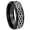 Black Polish Step Edge, variant on Celtic Knot Gray High Polish Dome Tungsten Men Ring 10MM