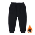 thumbnail image 2 of AWZXDE Boys Loungewear Pants Lined Jogger Trousers Elastic Waist With Side Pockets Casual Warm Pants For Outdoor Play Black - 2-3 Years, 2 of 4