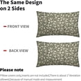 thumbnail image 6 of Sage Green Block Print Lumbar Pillow Covers 12x20 Inch Set of 2, Rustic Cottage Style Cream Floral Decorative Throw Pillow Cases Cushion Covers Vintage Decoration Gift Farmhouse Sofa Couch Bed Decor, 6 of 6