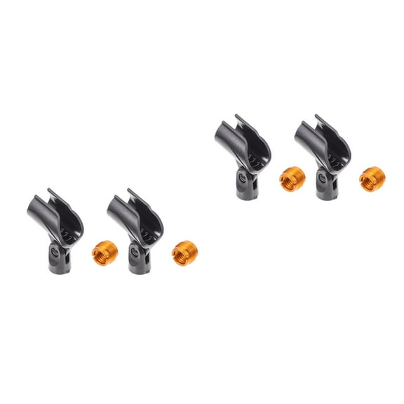 Masteelf 4 Sets  Universal Adjustable Mic Stand Desktop Microphone Brackets for Podcasts Online Chat Lectures Meetings