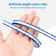 thumbnail image 3 of Regla flexible, regla de PVC de 50 cm, regla de curva flexible, curvas transparentes y flexibles, regla de serpiente de plástico de doble cara - Azul, 3 of 5