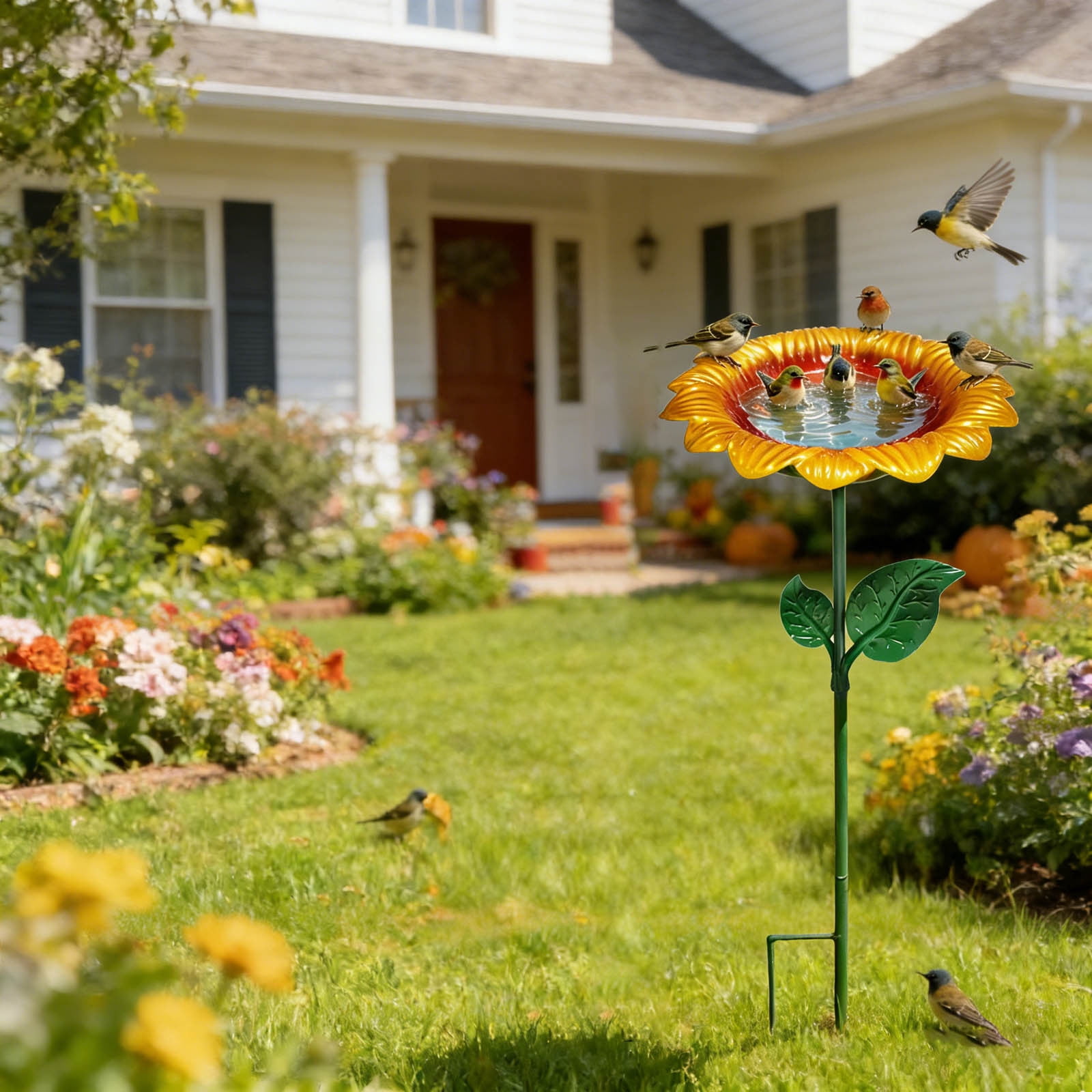 Bird Bath For The Garden Bird Bath Standing Basin Bowl Wild Bird Bath Water Drinks Bird Feeder Bird Bath Freestanding Removable For Wild Birds Frost Resistan Feeders for Outdoors Squirrel Proof
