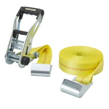 SmartStraps, 2in.x27ft. 10000lb Ratchet TieDown-Flat Hooks Yellow, Working Load 3333 lb, Length 324 in, Material Textile, Model# 9265