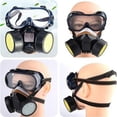 thumbnail image 2 of Mascarilla Respiratoria, Kit de Mascarilla de Protección Respiratoria Reutilizable, Anti Polvo, Mascarilla Química Anti Gas con Gafas Protectoras para Trabajos de Pintura, Lijado de Bricolaje, 2 of 5