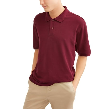 Driver Short Sleeve Pique Shirt - Young Men's Short Sleeve Double Pique Polo, up to size 3XL