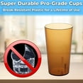 thumbnail image 2 of Restaurant Grade, BPA-Free 12oz Red Plastic Cups 6pk. Super Durable, Break Resistant Drinking Glasses for Cafe, Party, Catering. Reusable, Stackable Tumblers with Textured Grip Design, 2 of 16