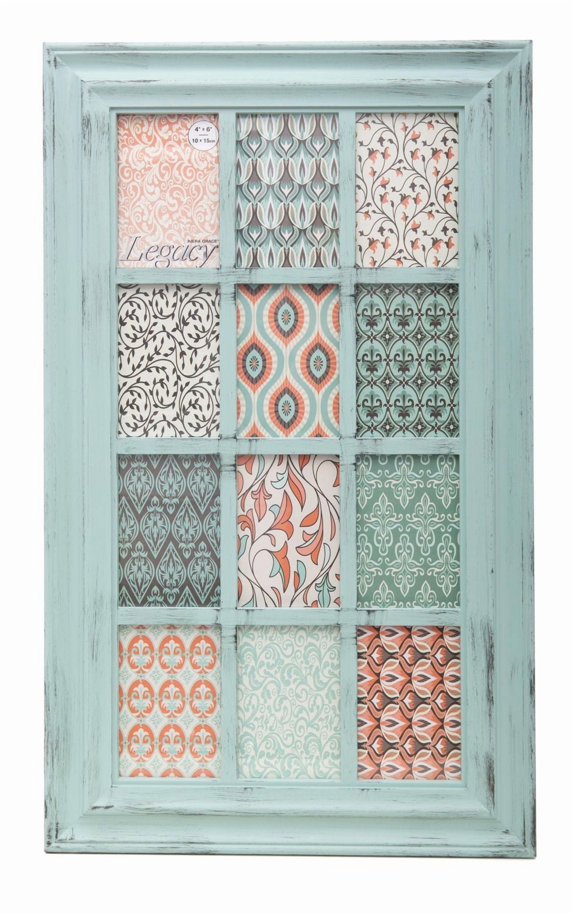 KG Collage Frame, Green, Holds 12 4x6”