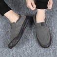 thumbnail image 2 of Mens Slip On Gray Casual Shoes Lightweight PU Faux Leather Non Slip Breathable Walking Work Sneakers Comfortable Loafers,Size 7, 2 of 9