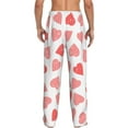 thumbnail image 3 of Xecao Pink Hearts1 Men's Straight Lounge Pajama Pants: The Ultimate in Comfortable Sleepwear, 3 of 9