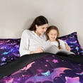 thumbnail image 5 of Homewish Boys Girls Kawaii Bats Cats Whale Bedding Comforter Set 2pcs,Galaxy Starry Sky Twin Comforter Sets Microfiber,Abstract Gradient Stars Print Breathable Bedding Set,Lightweight Room Decor, 5 of 8
