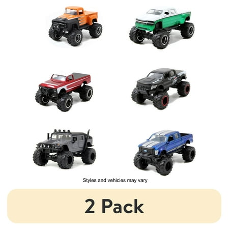 (2 pack) Jada Toys Just Trucks 1:64 Die-Cast Truck Assortment Play Vehicles(1 Car; Styles May Vary Items May Not be Pictured