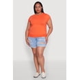thumbnail image 3 of Women's Plus Size Side Ruched Tee, 3 of 5