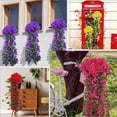 thumbnail image 4 of 1PC Artificial Flowers Silk Violet Wall Hanging Wedding Scene Decor Home Potting Outdoor Garden Party Festival diy gifts Hotsale, 4 of 10