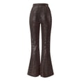 thumbnail image 5 of Sparkly Sequin Flared Pants for Women Y2k Slim Fit Elastic Waist Wide Leg Shiny Sequins Pants Rave Outfits Clubwear, 5 of 6