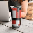 thumbnail image 4 of 20 Oz Red and Black Modern Art Geometric Coffee Tumbler Double Wall Insulated Stainless Steel Water Bottle | Metal Reusable Thermoses Flask with Cup Cap | Leak & Sweat Proof with Anti-Dust Lid, 4 of 7
