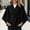 Black, variant on Women's Solid Wrap Cape Cardigan Jacket Batwing Sleeve Self Tie Waist Belt Cloak Coat Fall Winter Warm Casual Outerwear White